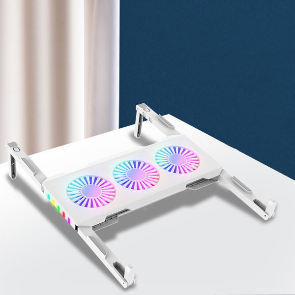 Portable Slim Smart Laptop Cooling Pad USB 3 Fans Gaming Laptop Cooler Fan for up to 17 Inches, Plug n Play For Notebook, PC, or Laptop - Image 2