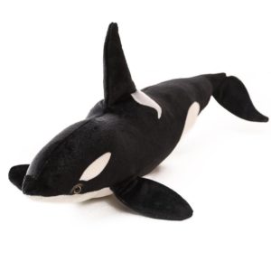 Whale orca holding pillow
