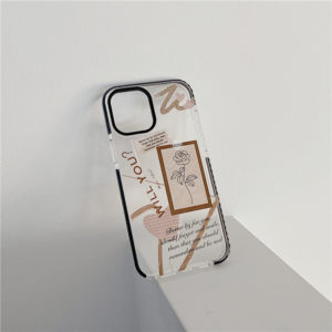 Frosty Wind Rose Transparent Plastic Phone Case