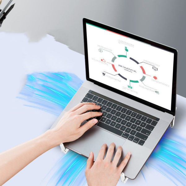 Portable Slim Smart Laptop Cooling Pad USB 3 Fans Gaming Laptop Cooler Fan for up to 17 Inches, Plug n Play For Notebook, PC, or Laptop - Image 3