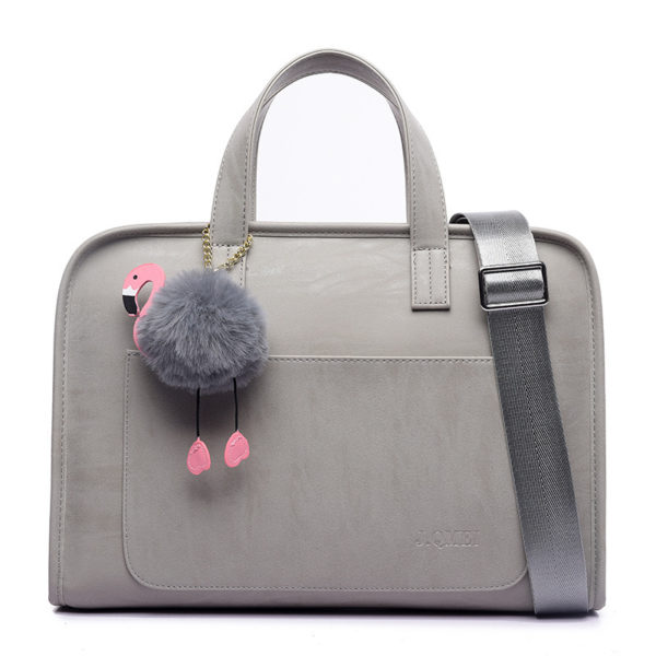 Leather waterproof fashion female laptop bag - Image 4