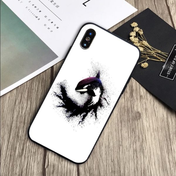 Killer Whale Orca Watercolor Soft Silicone Phone Case - Image 7