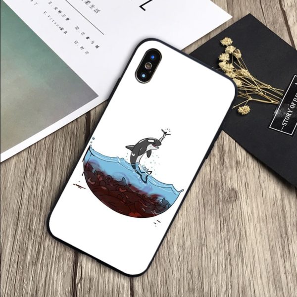 Killer Whale Orca Watercolor Soft Silicone Phone Case - Image 9