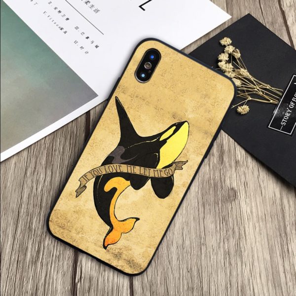 Killer Whale Orca Watercolor Soft Silicone Phone Case - Image 10